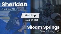 Matchup: Sheridan vs. Siloam Springs  2019