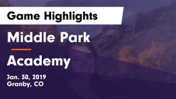 Middle Park  vs Academy Game Highlights - Jan. 30, 2019