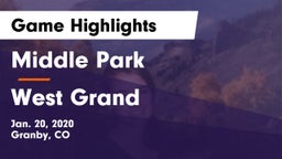 Middle Park  vs West Grand  Game Highlights - Jan. 20, 2020
