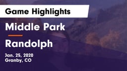 Middle Park  vs Randolph  Game Highlights - Jan. 25, 2020