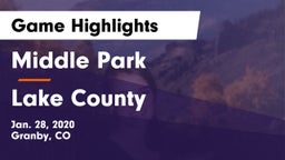Middle Park  vs Lake County  Game Highlights - Jan. 28, 2020