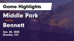 Middle Park  vs Bennett  Game Highlights - Jan. 30, 2020