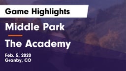 Middle Park  vs The Academy Game Highlights - Feb. 5, 2020
