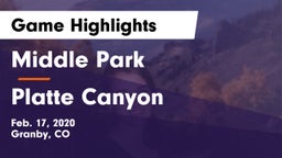 Middle Park  vs Platte Canyon  Game Highlights - Feb. 17, 2020