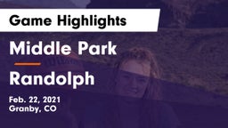 Middle Park  vs Randolph  Game Highlights - Feb. 22, 2021