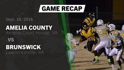 Recap: Amelia County  vs. Brunswick  2016