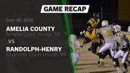 Recap: Amelia County  vs. Randolph-Henry  2016