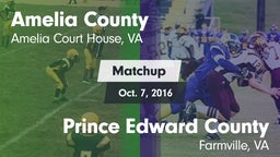 Matchup: Amelia County vs. Prince Edward County  2016