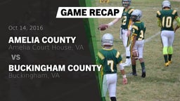 Recap: Amelia County  vs. Buckingham County  2016