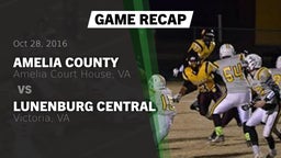 Recap: Amelia County  vs. Lunenburg Central  2016
