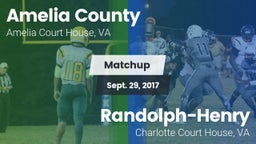 Matchup: Amelia County vs. Randolph-Henry  2017