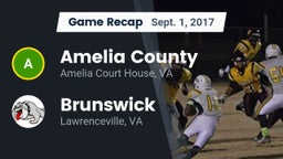 Recap: Amelia County  vs. Brunswick  2017