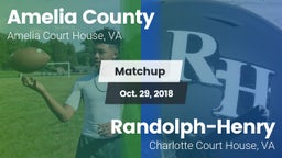 Matchup: Amelia County vs. Randolph-Henry  2018