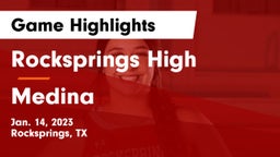 Rocksprings High vs Medina Game Highlights - Jan. 14, 2023