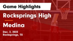 Rocksprings High vs Medina  Game Highlights - Dec. 2, 2023