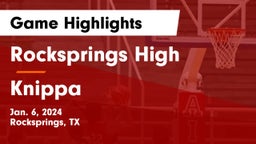 Rocksprings High vs Knippa  Game Highlights - Jan. 6, 2024