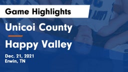 Unicoi County  vs Happy Valley Game Highlights - Dec. 21, 2021