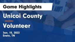Unicoi County  vs Volunteer  Game Highlights - Jan. 15, 2022