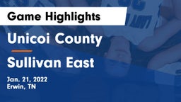 Unicoi County  vs Sullivan East Game Highlights - Jan. 21, 2022