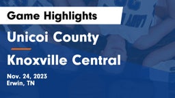 Unicoi County  vs Knoxville Central  Game Highlights - Nov. 24, 2023