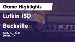 Lufkin ISD vs Beckville  Game Highlights - Aug. 17, 2021