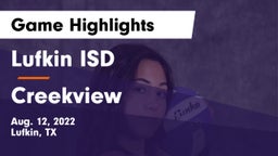Lufkin ISD vs Creekview  Game Highlights - Aug. 12, 2022