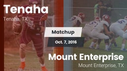 Matchup: Tenaha vs. Mount Enterprise 2016