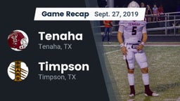 Recap: Tenaha  vs. Timpson  2019