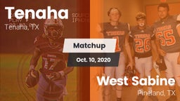 Matchup: Tenaha vs. West Sabine  2020