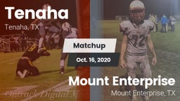 Matchup: Tenaha vs. Mount Enterprise  2020