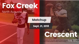 Matchup: Fox Creek vs. Crescent  2018