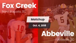 Matchup: Fox Creek vs. Abbeville  2018