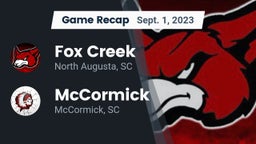 Recap: Fox Creek  vs. McCormick  2023