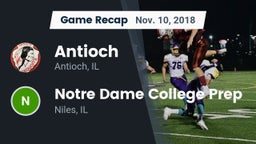 Recap: Antioch  vs. Notre Dame College Prep 2018