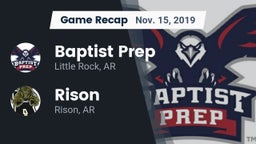 Recap: Baptist Prep  vs. Rison  2019