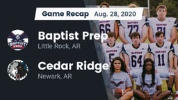 Recap: Baptist Prep  vs. Cedar Ridge  2020