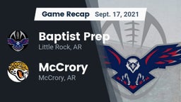 Recap: Baptist Prep  vs. McCrory  2021