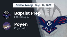 Recap: Baptist Prep  vs. Poyen  2022