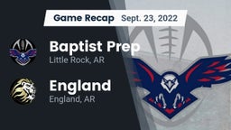 Recap: Baptist Prep  vs. England  2022