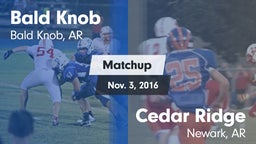 Matchup: Bald Knob vs. Cedar Ridge  2015