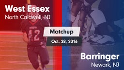 Matchup: West Essex High vs. Barringer  2016