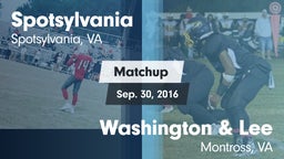 Matchup: Spotsylvania vs. Washington & Lee  2016