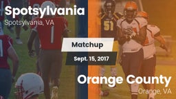 Matchup: Spotsylvania vs. Orange County  2017