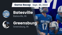 Recap: Batesville  vs. Greensburg  2022