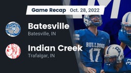Recap: Batesville  vs. Indian Creek  2022