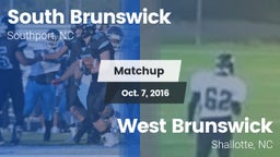 Matchup: South Brunswick vs. West Brunswick  2016