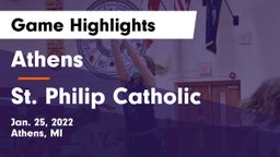 Athens  vs St. Philip Catholic  Game Highlights - Jan. 25, 2022