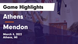 Athens  vs Mendon  Game Highlights - March 4, 2022