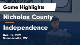 Nicholas County  vs Independence Game Highlights - Dec. 19, 2023