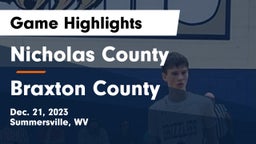 Nicholas County  vs Braxton County  Game Highlights - Dec. 21, 2023